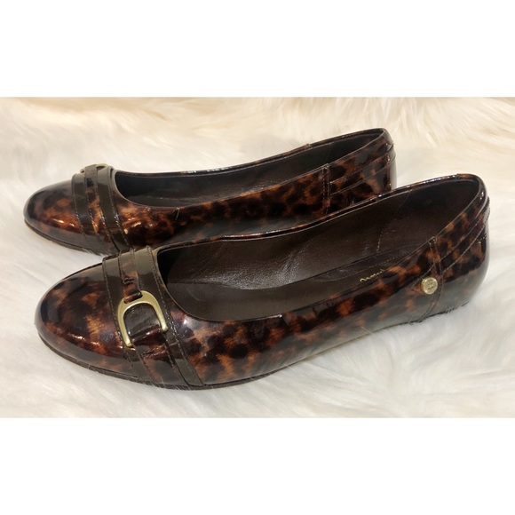 Cole Haan Shoes - COLE HAAN patent leather animal print flats